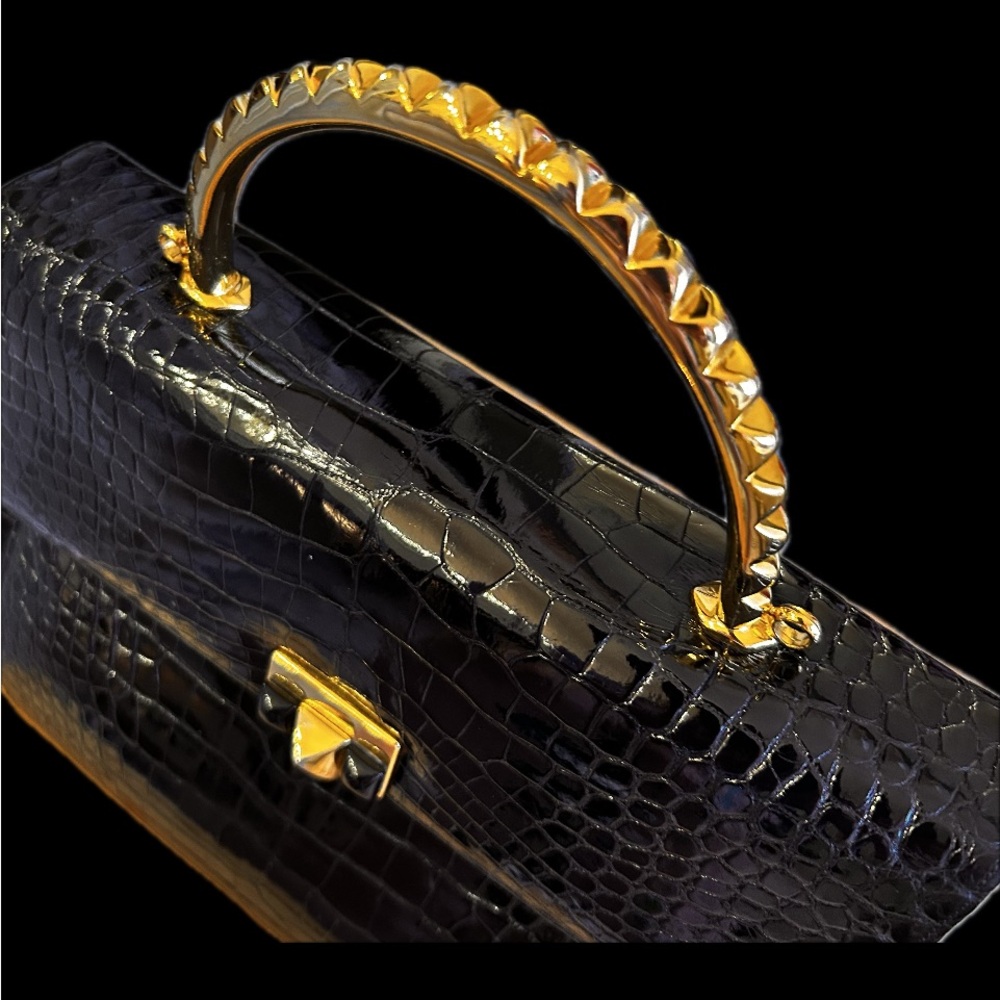 PRICE DROP! Black Judith Leiber Alligator Bag